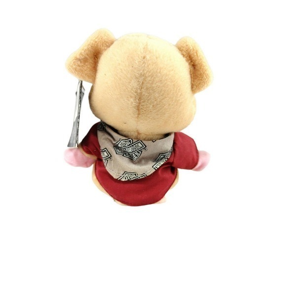 Harley‎ Davidson Plush Pig Racer 1997 Vintage Beanie Stuffed Animal Collectable - Picture 4 of 8